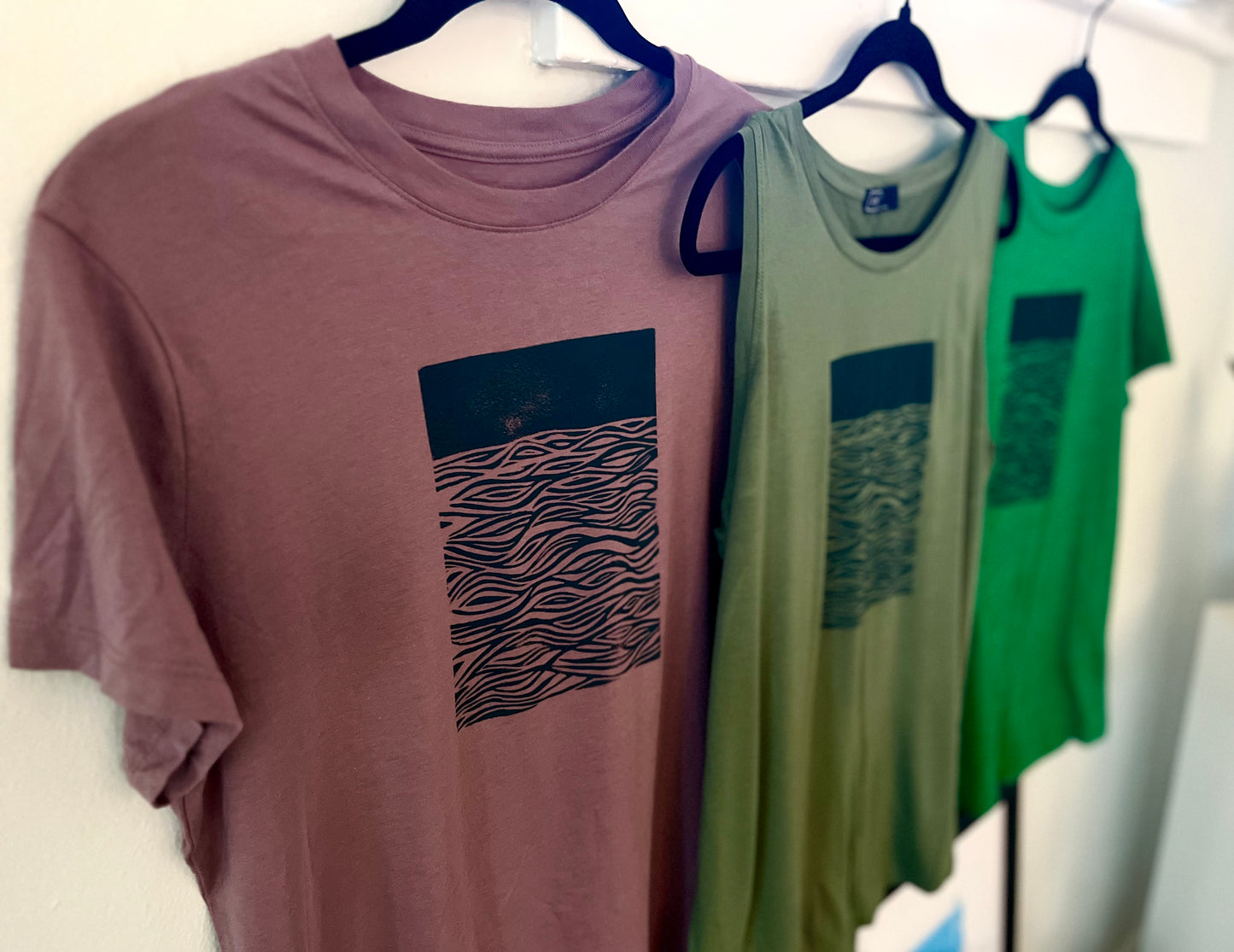 Graphic Tees and Tanks | Hand Block Printed | Upcycled