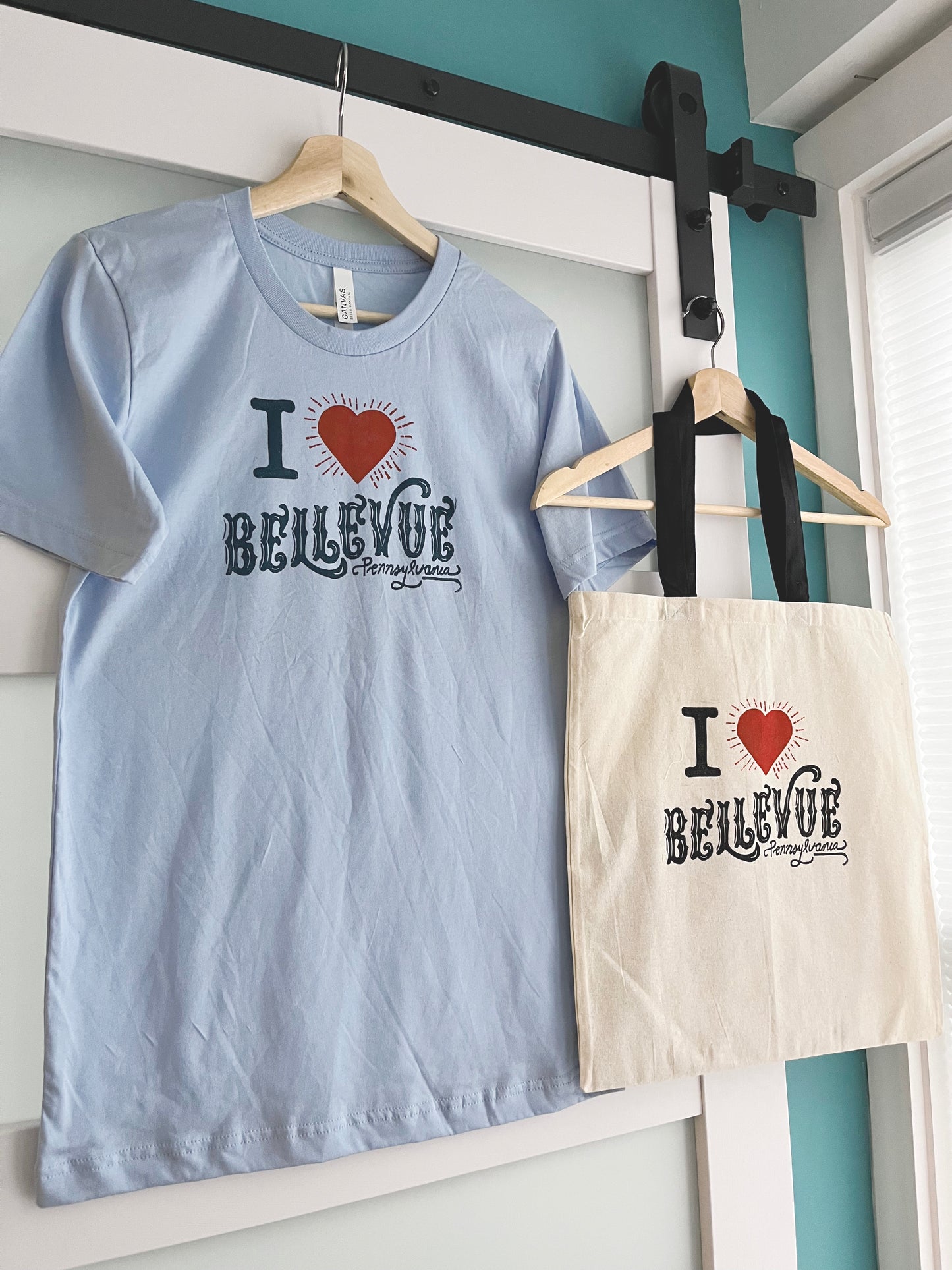 I Love Bellevue Block Printed Shirts