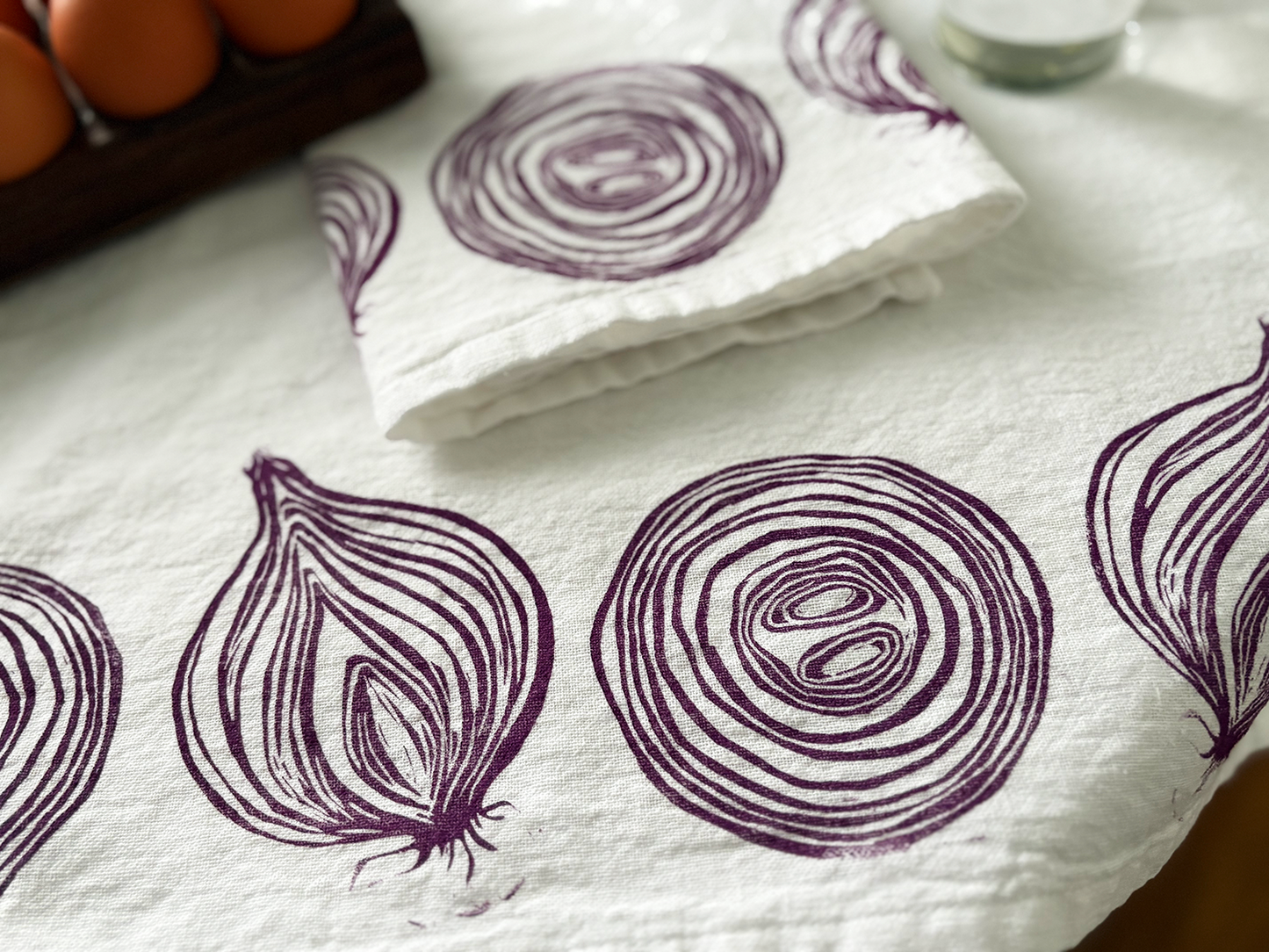 Onion Hand Towels | Block Printed by hand
