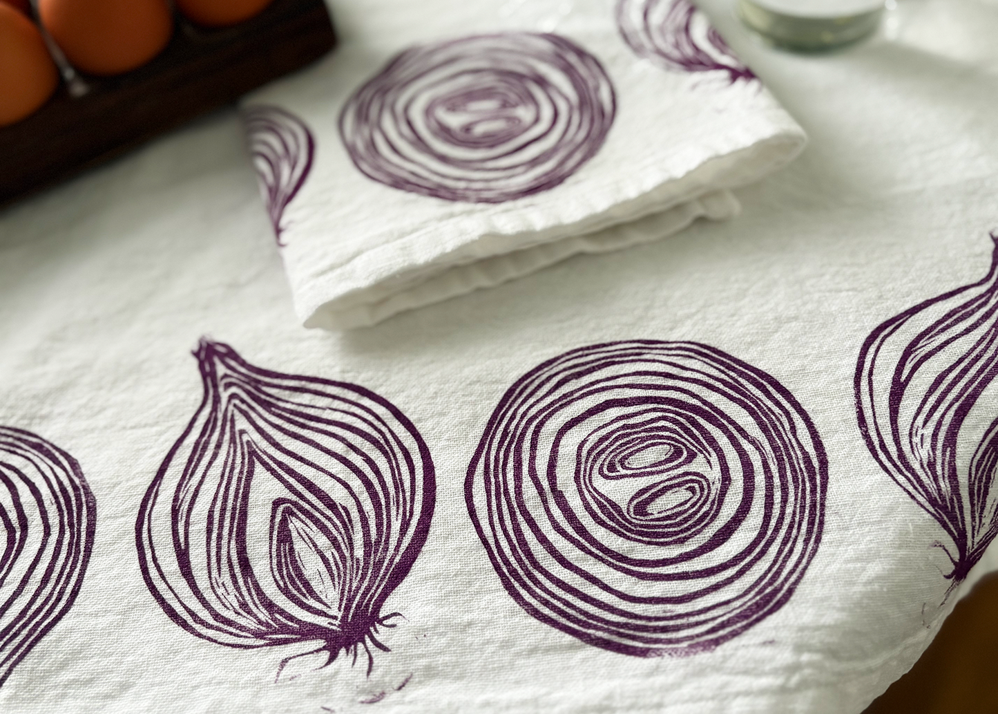 Onion Hand Towels | Block Printed by hand