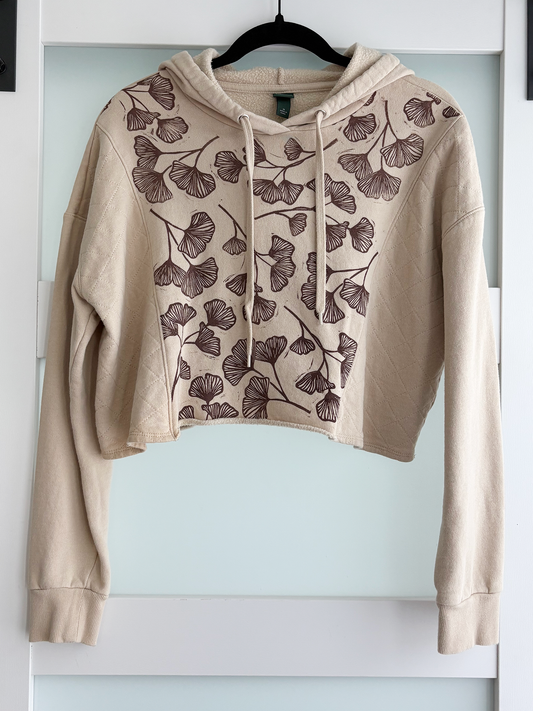 Size M | Wild Fable | Gingko Print Cropped Hoodie