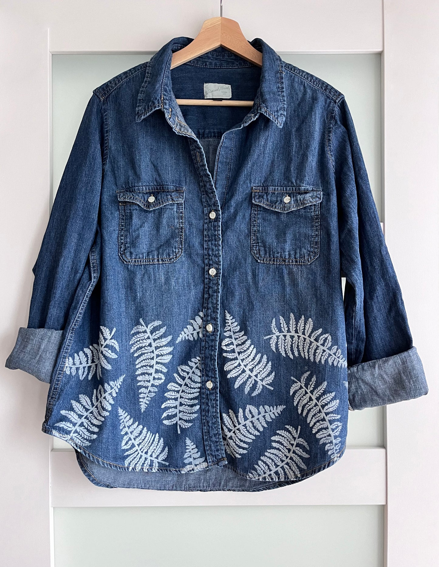 Hand Printed Upcycled Mixed Media Shirts