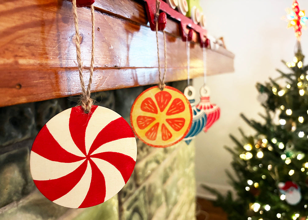 Ornaments | Block Printed by Hand on Wood