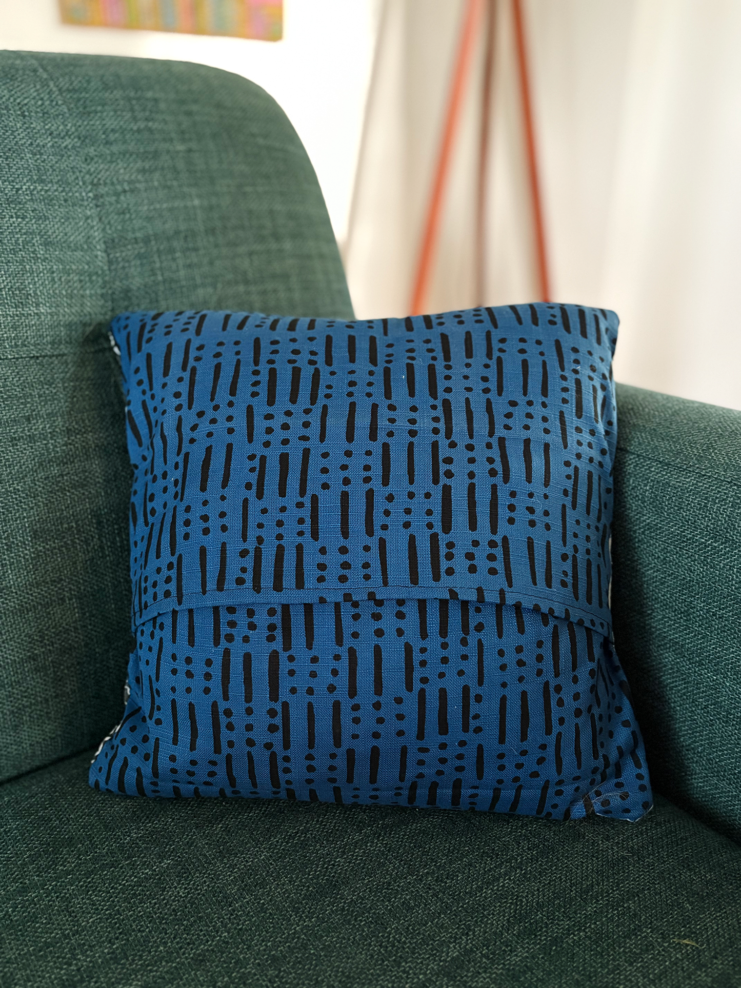 Manhole Mandala Pillow | Block Printed by Hand on Upcycled Materials