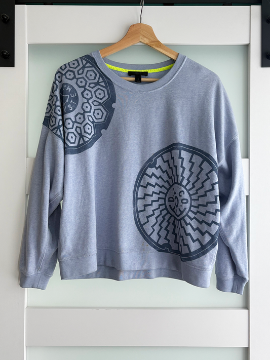 Size M | J. Crew | Manhole Print Crew Sweatshirt