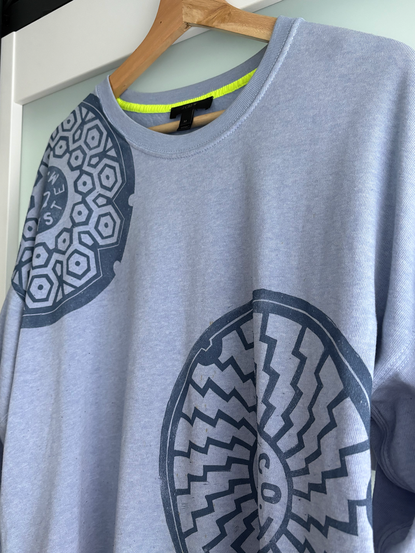 Size M | J. Crew | Manhole Print Crew Sweatshirt